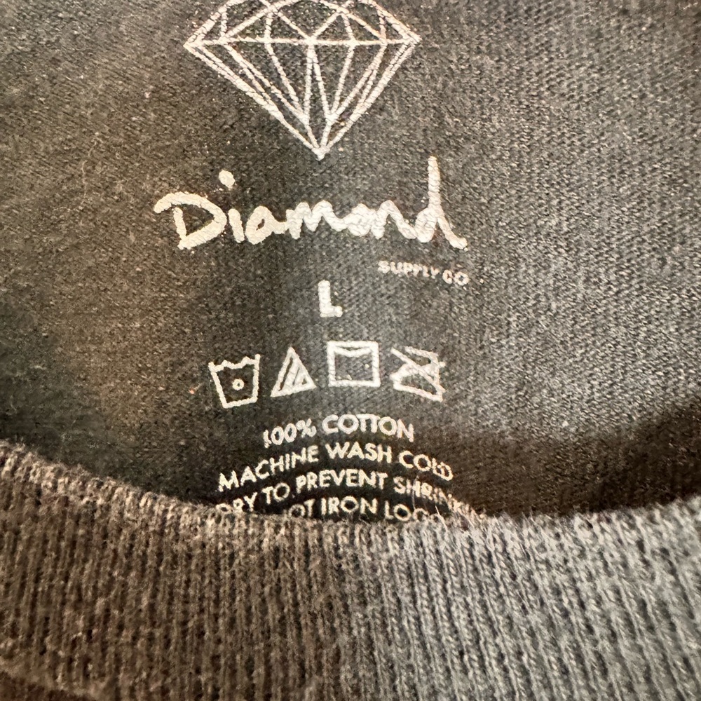 Diamond Supply Co. Black Kids Long Sleeve Shirt size L fits a women size S - Picture 3 of 6